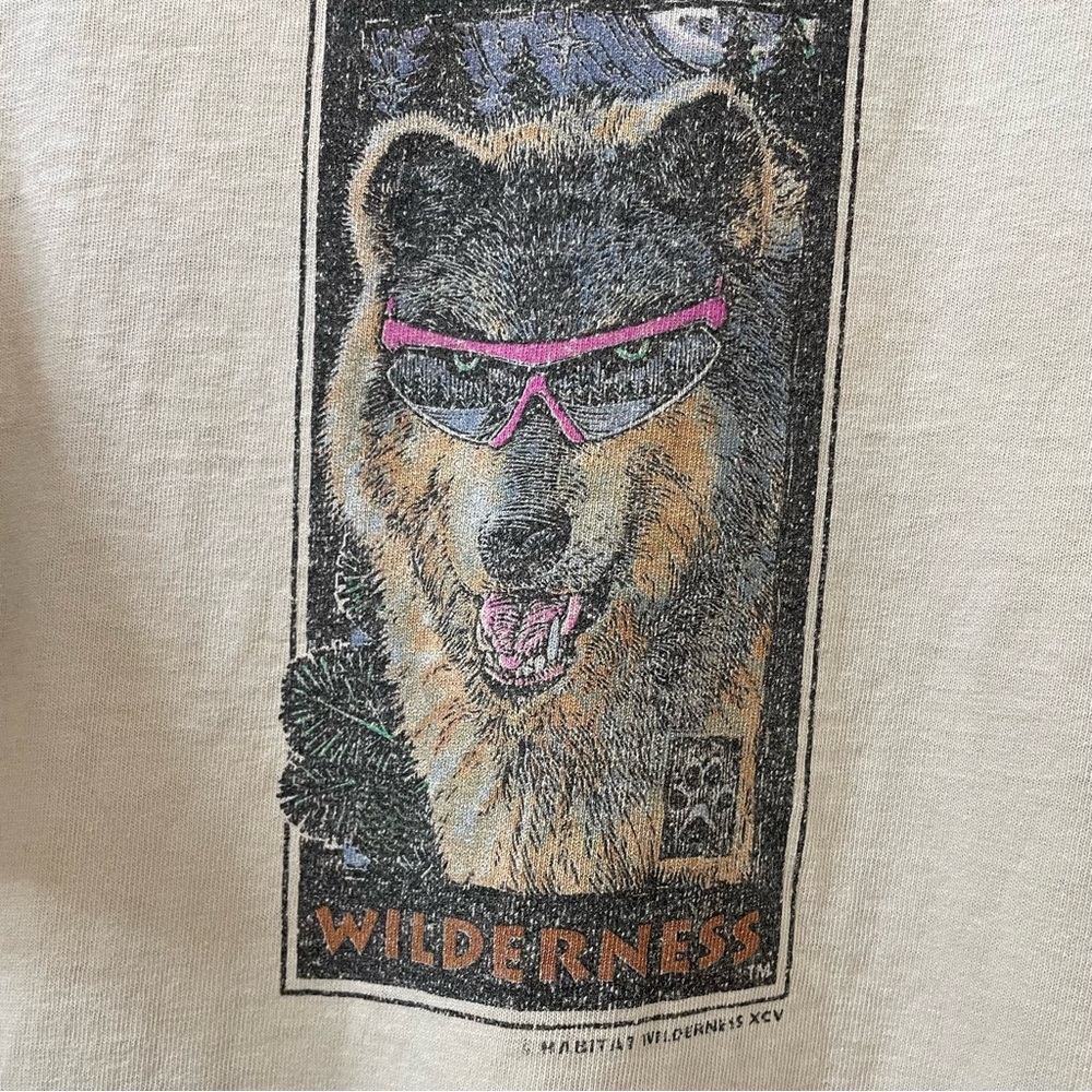 Habitat wilderness wolf goggles shirt tan xl - Picture 3 of 7
